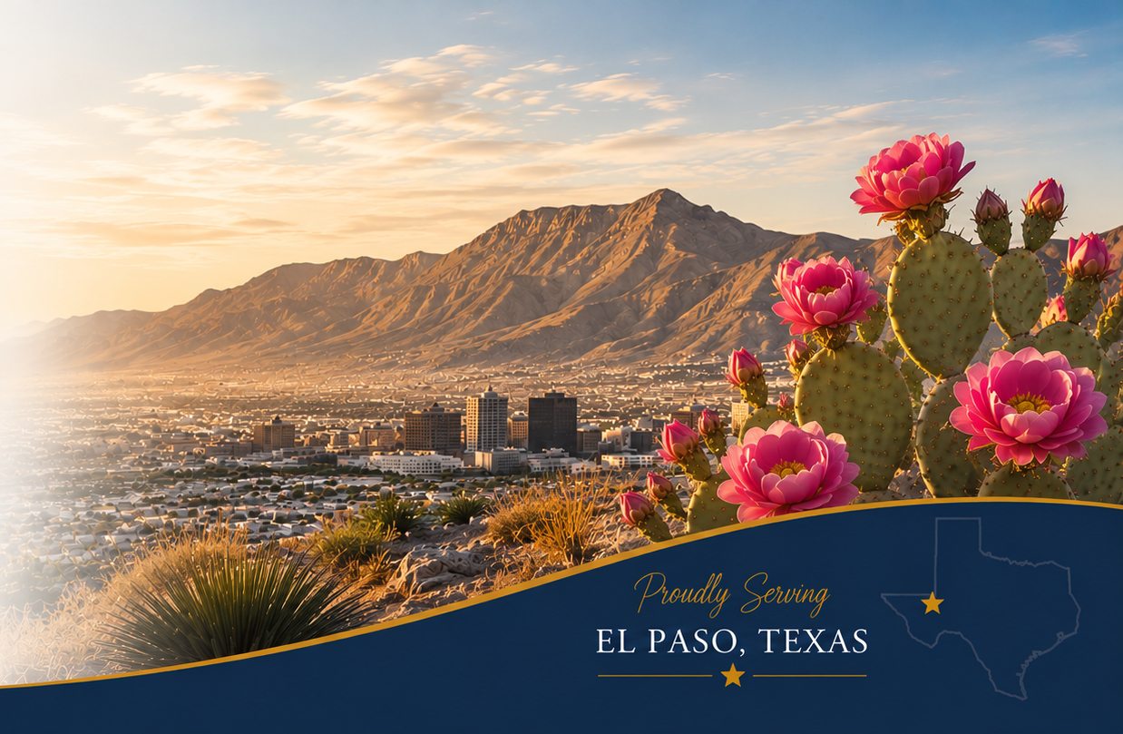Sunrise over the Franklin Mountains and El Paso